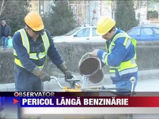 Pericol de explozie langa o benzinarie
