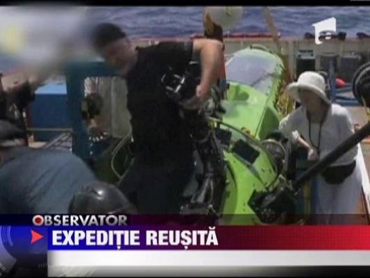 James Cameron, expeditie reusita