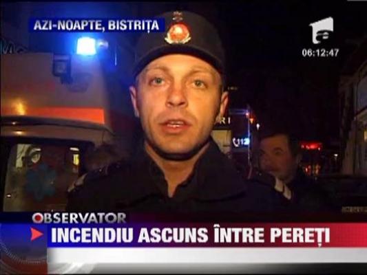 Incendiu la o vila din Bistrita