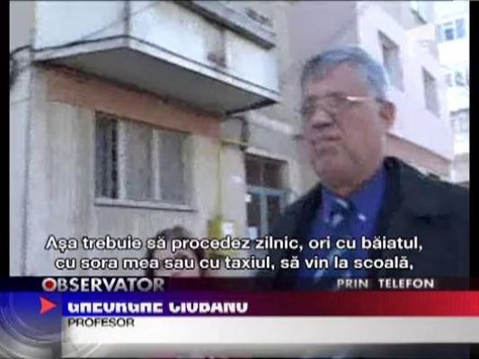 Profesorul bataus din Bacau, amenintat cu o arma