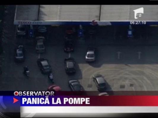 Greva distribuitorilor de combustibil din Marea Britanie provoaca panica la pompe