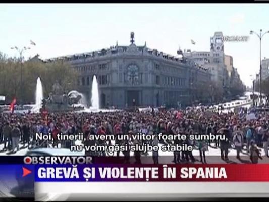 Greva generala impotriva politicii economice si sociale in Spania