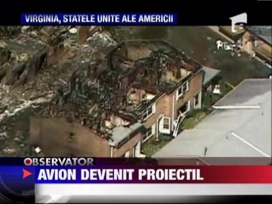 Un avion de vanatoare s-a prabusit peste un cartier rezidential