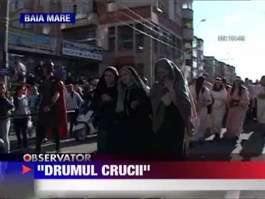 O echipa de actori au recreat "Drumul crucii"