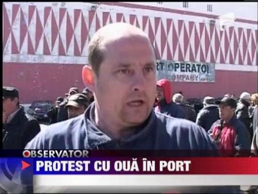 A treia zi de proteste in portul Constantei