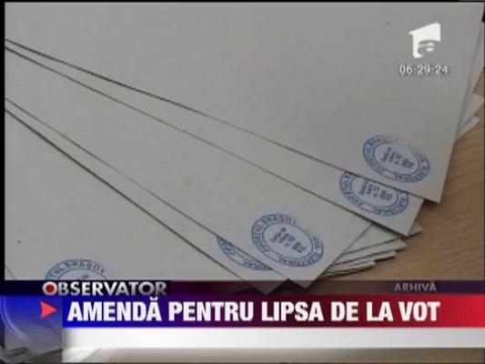 Cine nu merge la vot, plateste