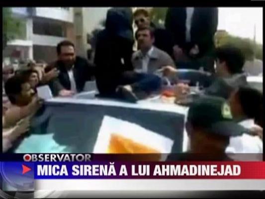 O tanara din Iran s-a aruncat pe masina oficiala a presedintelui