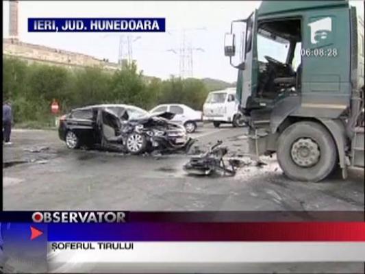 Accident spectaculos in Deva