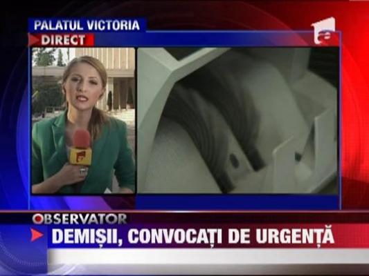 Mihai Razvan Ungureanu si ministrii sai s-au reunit de urgenta la Palatul Victoria (Update)