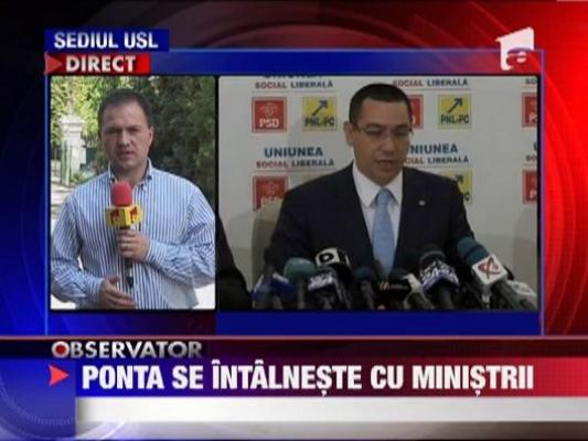 Ponta se intalneste cu ministrii