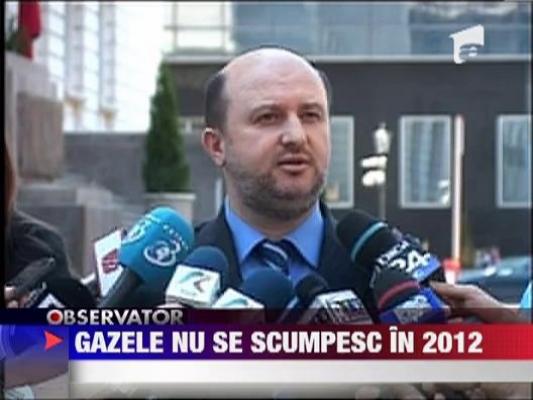 Gazele nu se scumpesc in 2012