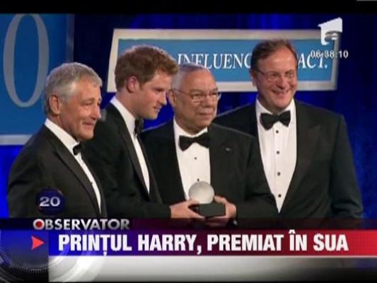 Printul Harry, premiat in SUA