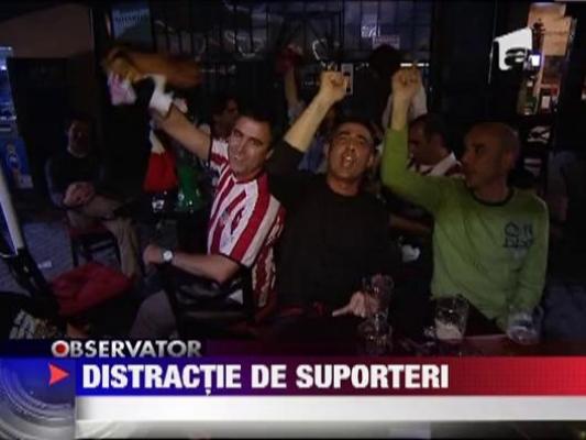 Centrul vechi al Bucurestiului s-a imbracat in culorile Athletic Bilbao