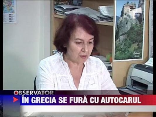 Autocarul unor turisti romani, furat in Grecia