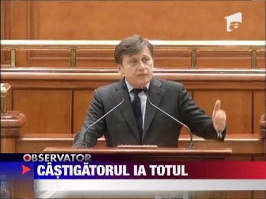 Castigatorul de la alegeri ia totul