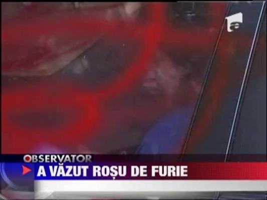Si-a gasit masina transformata intr-un graffiti pe patru roti