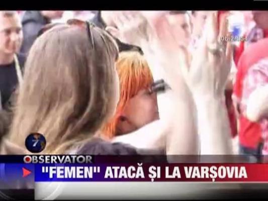 Protest topless la Varsovia