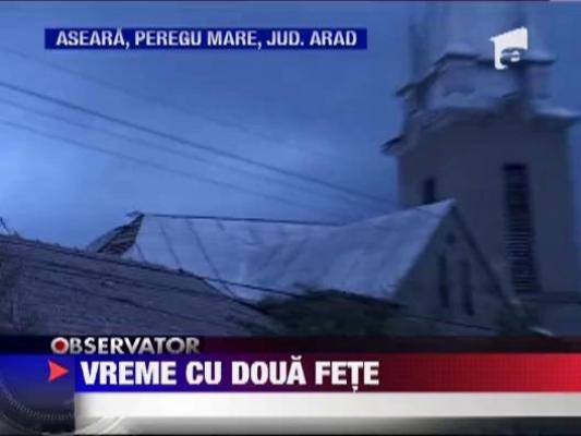 Vant cu aspect de tornada in Arad