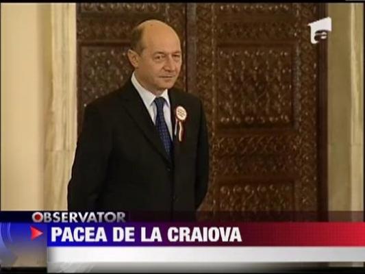 Traian Basescu si USL au facut pace la Craiova!