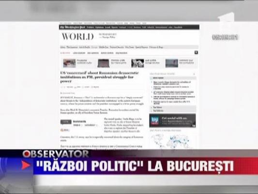 Lupta politica din Romania, in presa internationala