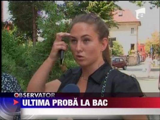 Ultima proba la BAC, la alegere