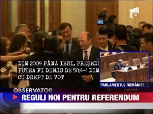 Reguli noi pentru referendum