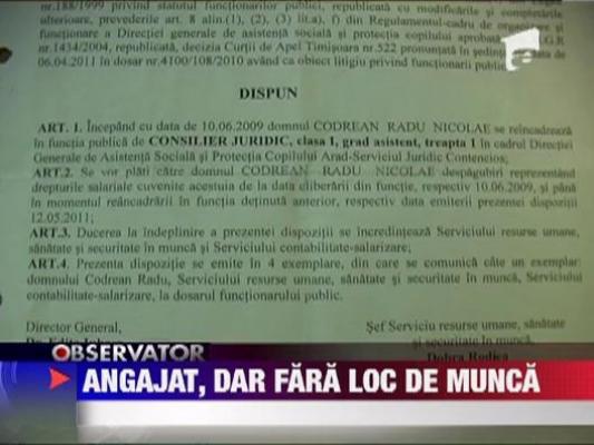 Arad: Un barbat si-a castigat in instanta dreptul de se intoarce la locul de munca!