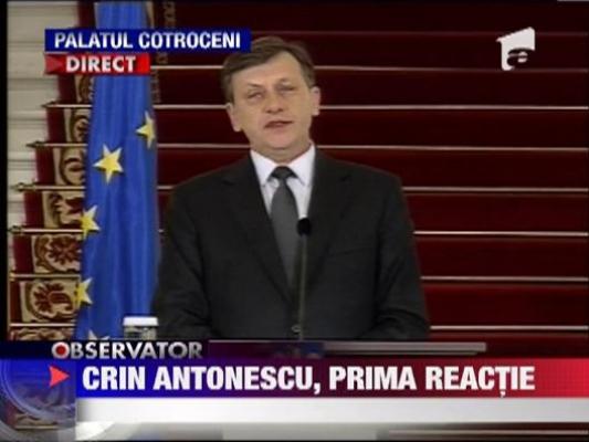 Crin Antonescu, prima reactie
