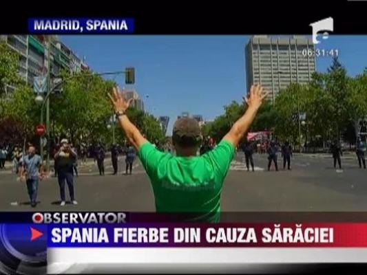 Proteste violente in Spania dupa anuntarea noilor masuri de austeritate