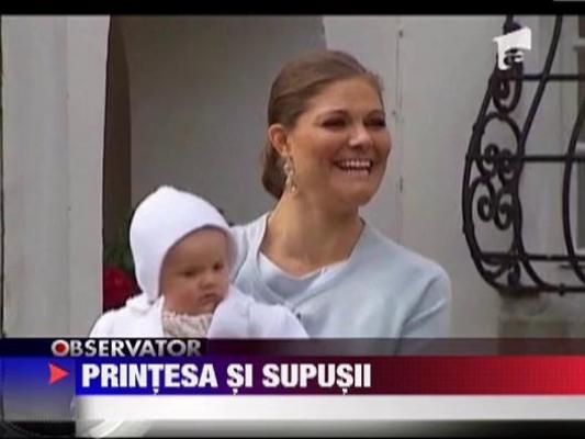 Viitoarea regina a Suediei, Printesa Victoria, si-a sarbatorit ziua de nastere printr-o aparitie publica