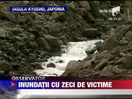28 de morti si patru disparuti, bilantul inundatiilor din Japonia