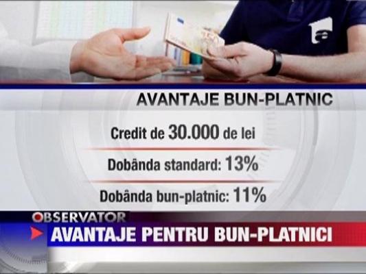 Cine isi plateste ratele la timp ia credite mai ieftine!