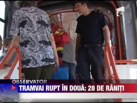 Accident grav in Capitala: Doua tramvaie s-au ciocnit intr-o intersectie