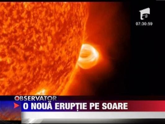 O noua eruptie spectaculoasa de soare