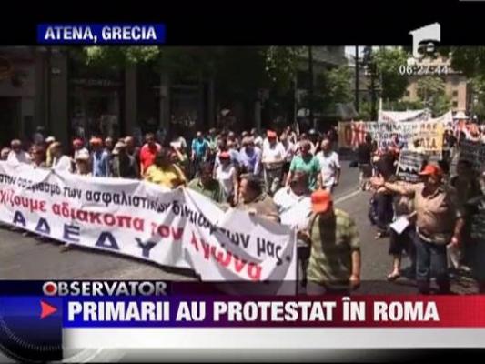 Primarii au protestat in Roma