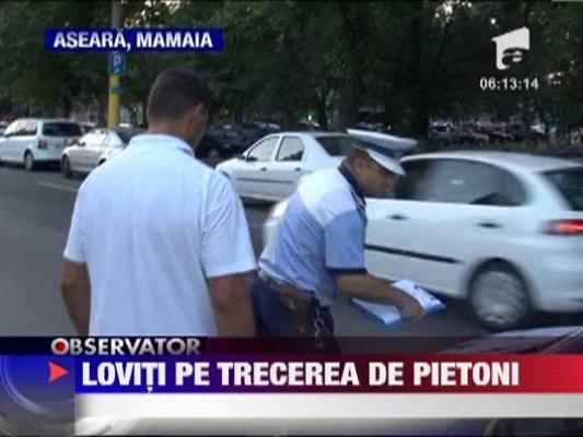 Mamaia: Tata si fiu, spulberati pe trecerea de pietoni