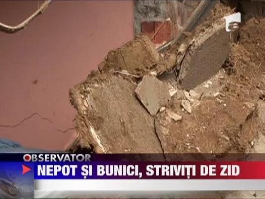 Un copil si bunicii lui au murit striviti de un zid