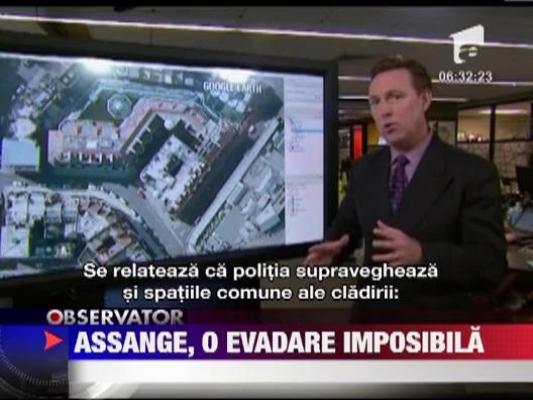 Reporterii de la CNN au incercat si ei sa-si imagineze cum ar putea Julian Assange sa evadeze