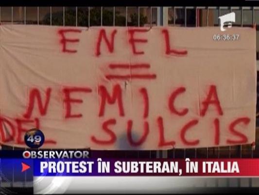 Protest extrem intr-o mina din Italia