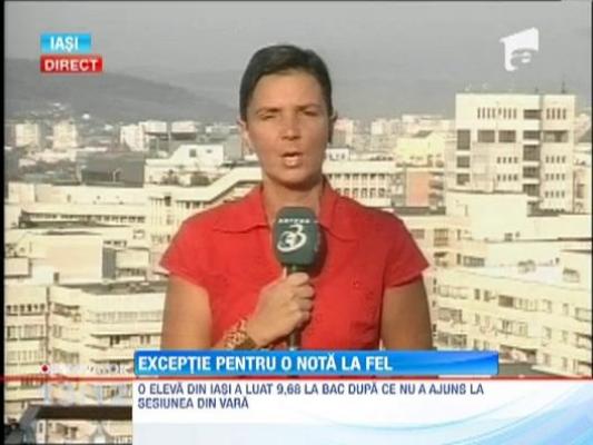 O eleva din Iasi care a ratat sesiunea din vara a luat 9,68 in toamna