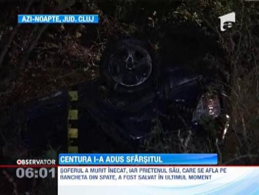 Cluj: Un tanar a murit inecat dupa ce a plonjat cu masina intr-un rau