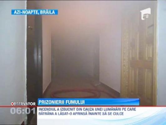 Un incendiu a creat panica intr-un bloc din Braila