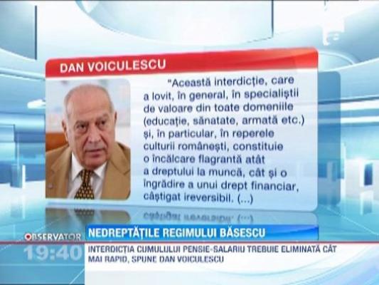 Nedreptatile regimului Basescu: interdictia de a cumula salariul cu pensia in sistemul publi