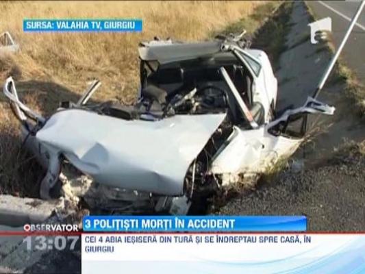 3 politisti morti intr-un accident auto