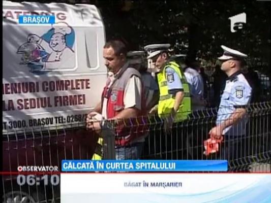 Batrana calcata in curtea spitalului