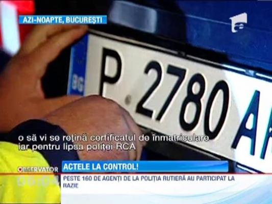 Agentii de politie de la Brigada Rutiera a Capitalei au organizat, azi-noapte, o razie de proportii