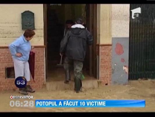 Inundatiile din sudul Spaniei au provocat moartea a zece persoane