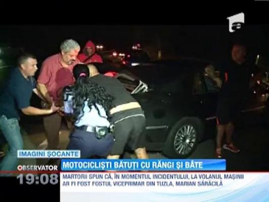 Patru motociclisti, snopiti in bataie cu rangile pe sosea la Tuzla