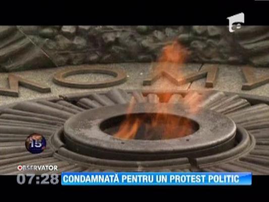 Studenta din Rusia condamnata pentru un protest politic