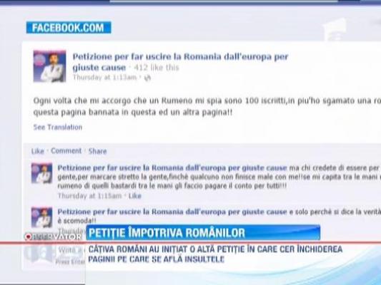 Un grup de italieni au facut o petitie pentru a scoate Romania din UE